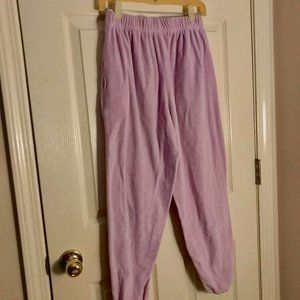 Baggy Velour Baby Pink Tracksuit Sweatpants